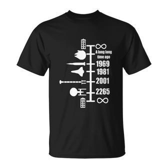 Spaceship Timeline Funny Sci Fi Star Retro Wars Trek Joke Cool Tshirt Unisex T-Shirt - Monsterry