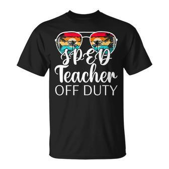 Special Education Sped Teacher Off Duty Sunglasses Beach Unisex T-Shirt - Seseable