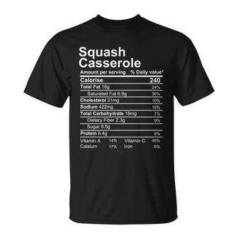 Squash Casserole Nutrition Facts Label Unisex T-Shirt - Monsterry DE