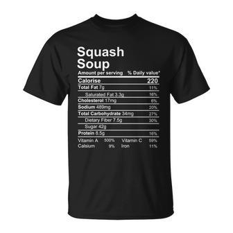 Squash Soup Nutrition Facts Label Unisex T-Shirt - Monsterry AU