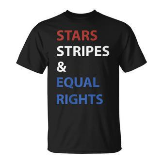 Stars Stripes And Equal Rights 4Th Of July Womens Rights V2 Unisex T-Shirt - Seseable