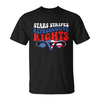 Stars Stripes Reproductive Rights American Flag V3 Unisex T-Shirt - Monsterry