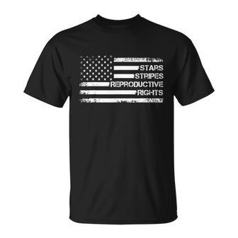 Stars Stripes Reproductive Rights Us Flag 4Th July Vintage Unisex T-Shirt - Monsterry CA
