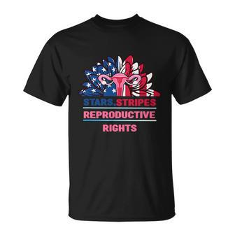 Stars Stripes Reproductive Rights Uterus Pro Choice Pro Roe T-shirt - Thegiftio UK