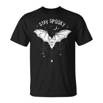 Stay Spooky Cute Vampire Bat Halloween Unisex T-Shirt - Seseable