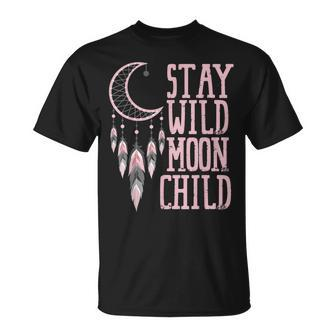 Stay Wild Moon Child Talisman Charm Dreamcatcher Unisex T-Shirt - Seseable