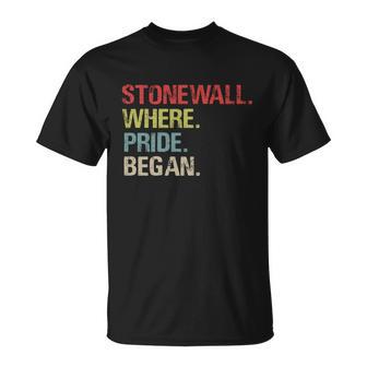 Stonewall Where Pride Began Lgbt Gay Lesbian Pride Unisex T-Shirt - Monsterry CA