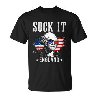 Suck It England Funny 4Th Of July George Washington Unisex T-Shirt - Monsterry