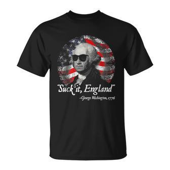 Suck It England Funny 4Th Of July George Washington Unisex T-Shirt - Monsterry CA