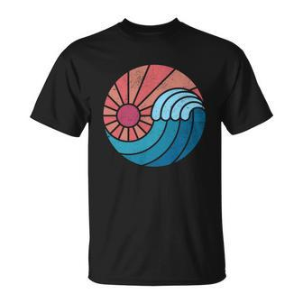 Sun And Sea Retro Vintage Wave Tshirt Unisex T-Shirt - Monsterry