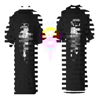 Synthwave Sunset 90S Art Vaporwave Cheerleading Cheerleader T-shirt - Thegiftio