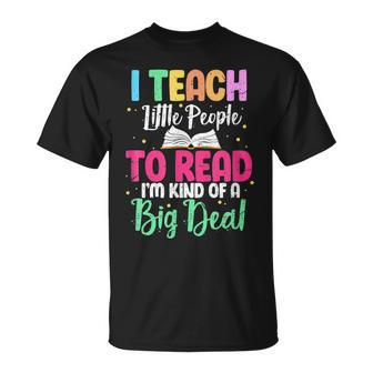 I Teach Little People To Read Reading Teacher T-shirt - Thegiftio UK