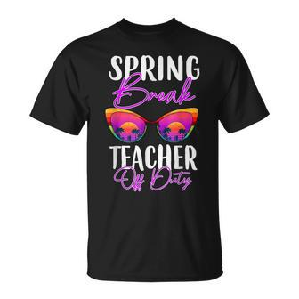 Teacher Relax Spring Beach Off Duty Break Beach Lover V2 Unisex T-Shirt - Seseable
