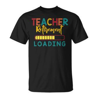 Teacher Retirement Loading - Funny Vintage Retired Teacher Unisex T-Shirt - Seseable