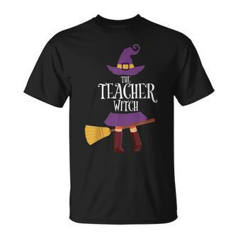 Teacher Witch Matching Halloween Pajamas Family Teaching Unisex T-Shirt - Seseable