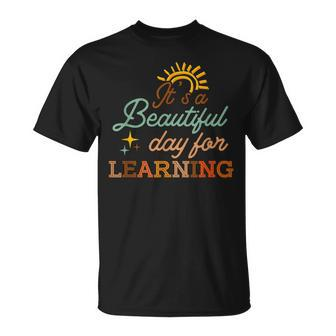 Teachers Its A Beautiful Day For Learning Teacher T-shirt - Thegiftio UK