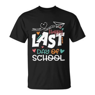Teachers Kids Graduation Students Happy Last Day Of School Cute Gift Unisex T-Shirt - Monsterry
