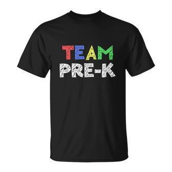 Team Prek Teacher Back To School Funny Unisex T-Shirt - Monsterry