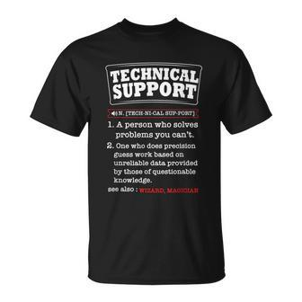 Tech Support Definition Computer Nerd Sysadmin T-Shirt - Thegiftio UK