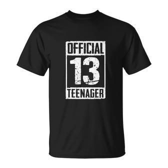 Teenager 13 Years Old 13Th Birthday Boys Girl T-shirt - Thegiftio UK
