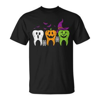 Th Ghost Pumpkin Witch Cute Dental Halloween Dentist V3 T-shirt - Thegiftio UK