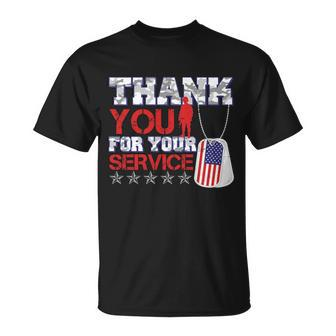 Thank You For Your Service Veterans Day Unisex T-Shirt - Monsterry