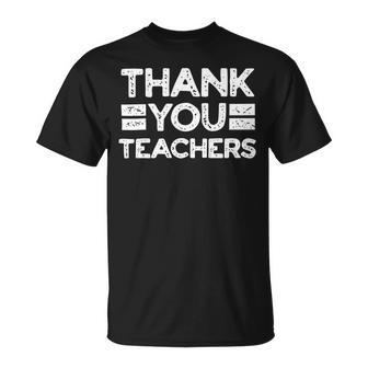 Thank You Teachers For Moms Dads Teens Graduation Apparel Unisex T-Shirt - Seseable