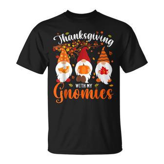 Thanksgiving With My Gnomies Autumn Gnomes Lover T-shirt - Thegiftio UK