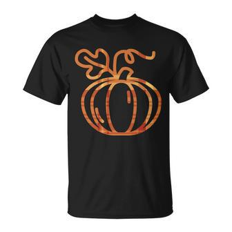Thanksgiving Halloween Pumpkin Fall Autumn Plaid T-Shirt