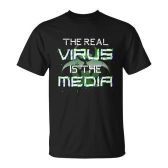 The Real Virus Is The Media Unisex T-Shirt - Monsterry DE