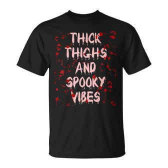 Thick Thighs And Spooky Vibes Bloody T-shirt - Thegiftio UK