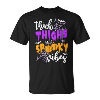 Thick Thighs And Spooky Vibes Spooky Clothes For T-shirt - Thegiftio UK