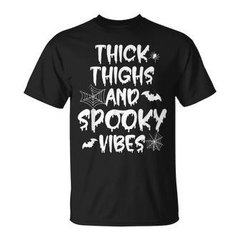 Thick Thighs Spooky Vibes V3 T-shirt - Thegiftio UK