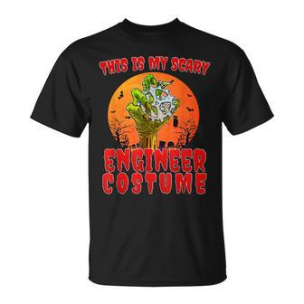 This Is My Scary Engineer Costume Zombie Spooky Halloween Unisex T-Shirt - Seseable