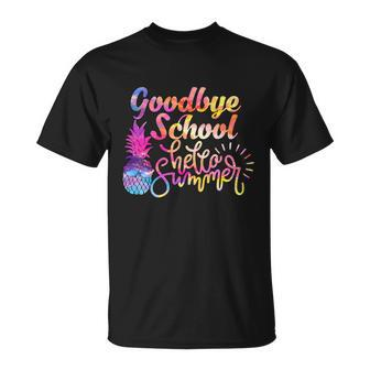 Tie Dye Goodbye School Hello Summer Last Day Of School T-Shirt - Thegiftio UK