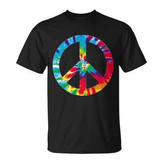 Tie Dye World Peace Sign Tshirt Unisex T-Shirt - Monsterry