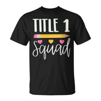 Title 1 Squad Cute Title 1 Reading Teacher V Neck T-shirt - Thegiftio UK