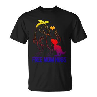 Trans Free Mom Hugs Dinosaur Rex Mama Transgender Pride Meaningful Gift Unisex T-Shirt - Monsterry UK