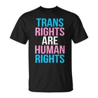 Trans Rights Are Human Rights Colors Logo Tshirt Unisex T-Shirt - Monsterry DE