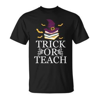 Trick Or Teach Halloween Unisex T-Shirt - Monsterry