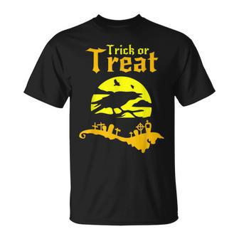 Trick Or Treat Halloween Funny Scary Horror Unisex T-Shirt - Seseable