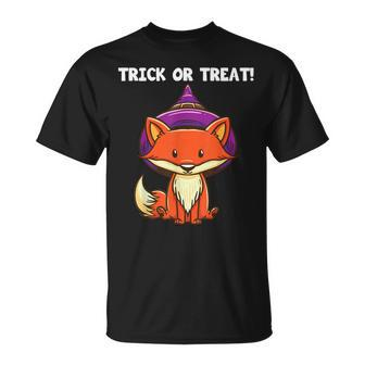 Trick Or Treat Witch Fox Halloween Party Costume Kids Unisex T-Shirt - Seseable