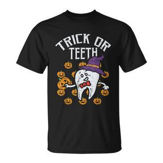 Trick Or Th Halloween Tooth Dentist Dental Assistant T-Shirt - Thegiftio UK
