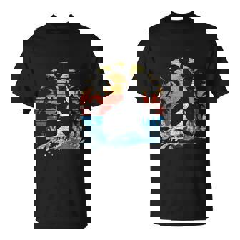 Tropical Beach Ocean Animal Killer Whale Retro Orca T-Shirt - Thegiftio