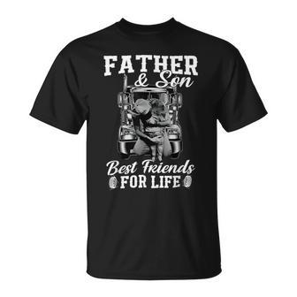 Trucker Trucker Fathers Day Father And Son Best Friends For Life Unisex T-Shirt - Seseable