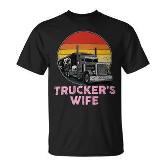 Trucker Truckers Wife Retro Truck Driver Unisex T-Shirt - Seseable