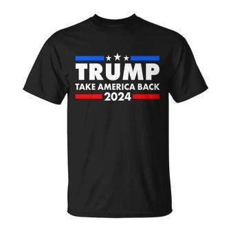 Trump Take America Back 2024 Election Logo Unisex T-Shirt - Monsterry
