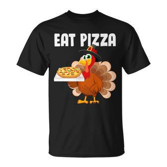 Turkey Eat Pizza Funny Tshirt Unisex T-Shirt - Monsterry