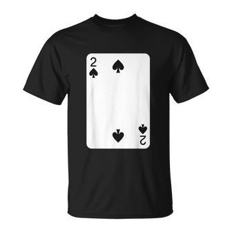 Two Of Spades Playing Cards Halloween Costume Deck Of Cards T-Shirt - Thegiftio UK