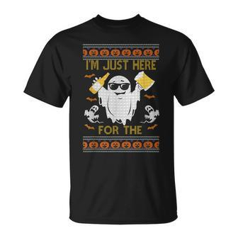 Ugly Halloween Beer Im Just Here For The Boos T-shirt - Thegiftio UK